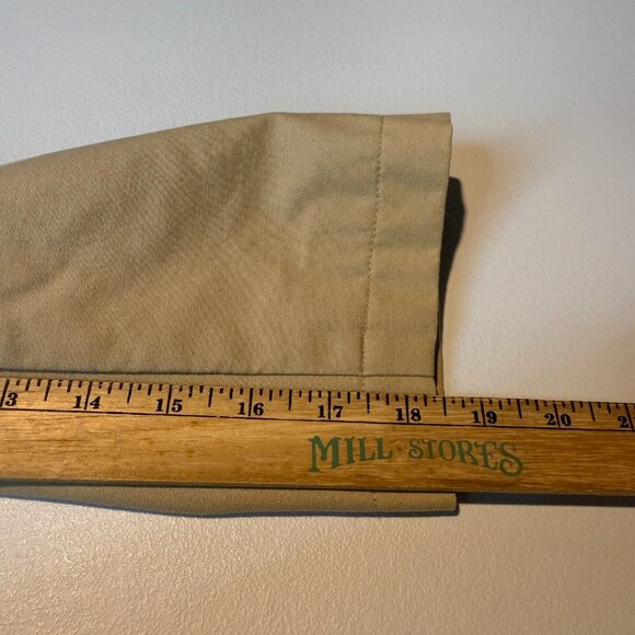 LL Bean Men 48 Tall Travel Blazer Jacket Sport Coat Tan Beige 2 Button Commute - Picture 7 of 12